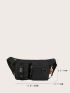 Release Buckle Decor Pocket Front Fanny Pack