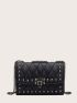 Spiked Decor Quilted Chain Shoulder Bag