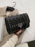 Spiked Decor Quilted Chain Shoulder Bag