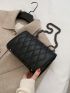 Spiked Decor Quilted Chain Shoulder Bag