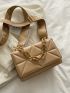 Mini Minimalist Quilted Chain Flap Square Bag