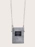 Mini Rhinestone Decor Chain Crossbody Bag