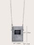 Mini Rhinestone Decor Chain Crossbody Bag