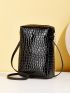 Crocodile Embossed Crossbody Bag