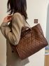 Quilted Large Capacity Tote Bag