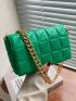 Quilted Flap Chain Square Bag