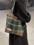 Tartan Large Capacity Tote Bag