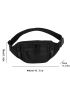 Large Capacity Buckle Decor Fanny Pack