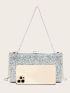 Allover Sequin Decor Chain Box Bag