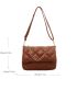 Quilted Chain Decor Flap Square Bag