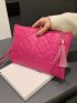 Quilted Tassel Decor Clutch Bag