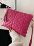 Quilted Tassel Decor Clutch Bag