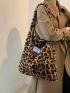 Leopard Fluffy Tote Bag
