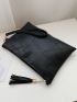 Minimalist Tassel Decor Clutch Bag