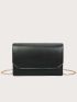 Mini Minimalist Metal Decor Flap Chain Square Bag