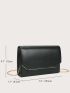 Mini Minimalist Metal Decor Flap Chain Square Bag