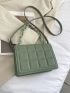 Mini Textured Chain Flap Square Bag