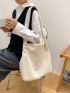 Minimalist Corduroy Shopper Bag