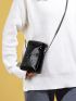 Crocodile Embossed Crossbody Bag