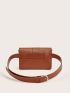 Buckle Decor Flap Belt Bag