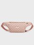 Metal Decor Floral Pattern Fanny Pack