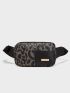 Metal Decor Leopard Pattern Fanny Pack