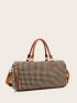 Houndstooth Pattern Large Capacity Duffel Bag