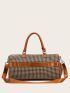 Houndstooth Pattern Large Capacity Duffel Bag