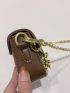 Mini Minimalist Turn-lock Flap Saddle Bag