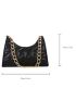 Quilted Chain Baguette Bag