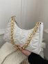 Quilted Chain Baguette Bag