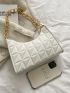 Quilted Chain Baguette Bag