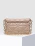 Minimalist Quilted Chain Flap Square Bag