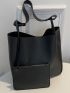 Minimalist Bucket Bag With Coin Purse