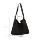 Minimalist Knot Decor Nylon Shoulder Bag