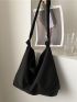 Minimalist Knot Decor Nylon Shoulder Bag