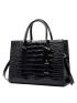 Croc Embossed Tote Bag