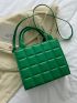 Geo Embossed Square Bag