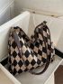 Colorblock Geo Graphic Bucket Bag