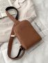 Letter Embossed Sling Bag