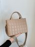 Solid Minimalist Quilted Tote Bag