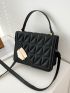 Mini Quilted Irregular Flap Design Square Bag