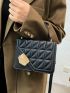 Mini Quilted Irregular Flap Design Square Bag