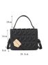 Mini Quilted Irregular Flap Design Square Bag