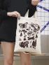 Large Capacity Insect Graphic Shopper Bag