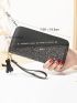 Tassel Decor Glitter Long Wallet