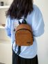 Mini Corduroy Pocket Front Classic Backpack