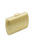 Metallic Rhinestone Decor Clip Top Box Bag