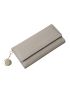Letter Graphic Snap Button Long Wallet