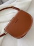 Mini Minimalist Metal Decor Flap Saddle Bag